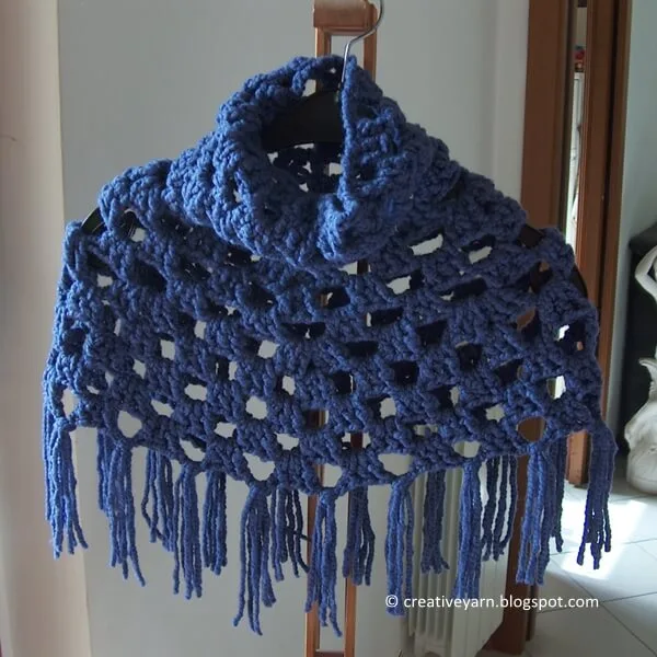 Cowl neck capelet