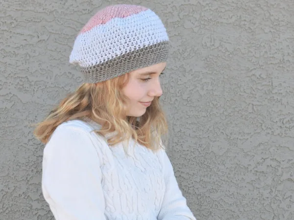 crochet Snow Den Beanie free pattern