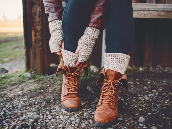 Fingerless Gloves with Boot Cuffs