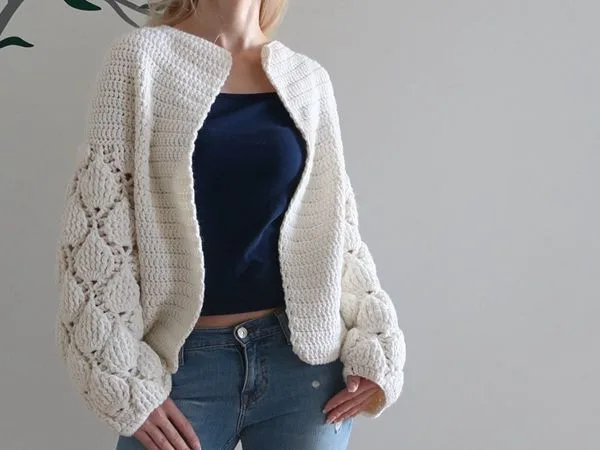 crochet Figs Cardigan easy pattern