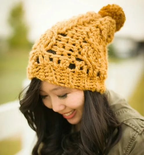 Chunky Cabled Slouchy Beanie