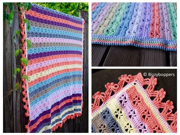 Citrus Snowflakes Baby Blanket