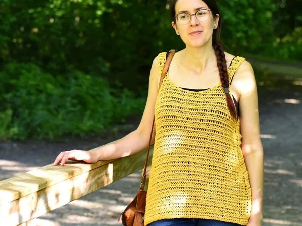 crochet Tunisian Summer Top free pattern