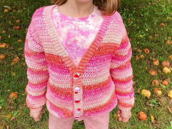 crochet Ice Cream Party Cardigan free pattern