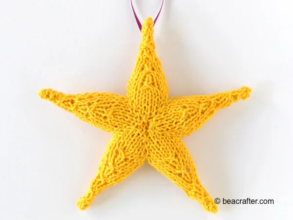 Knit Star Ornament