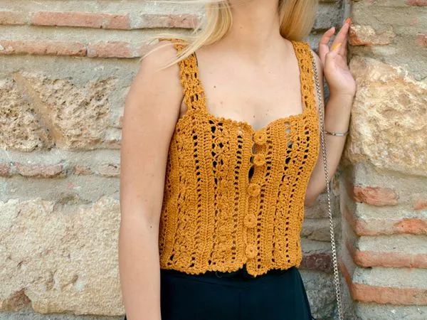 crochet Brigitte Top easy pattern