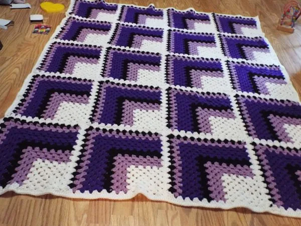 crochet 3D Afghan easy pattern