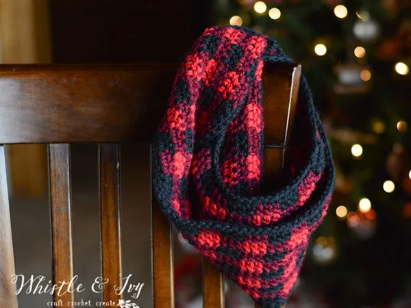 Plaid Infinity Scarf