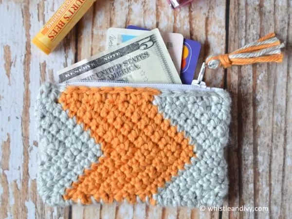 Chevron Zipper Pouch