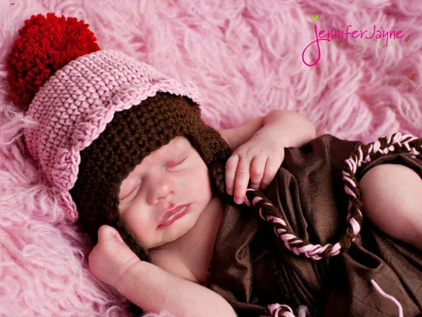 Cupcake Crochet Hat