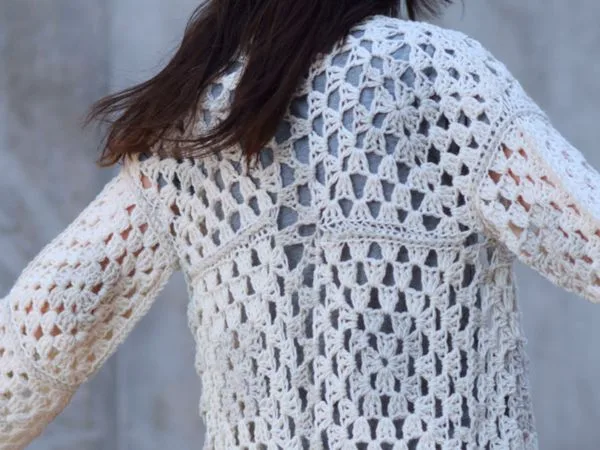 Arlo Granny Square Crocheted Cardigan