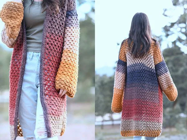 crochet Endless Eyelets Cardi free pattern
