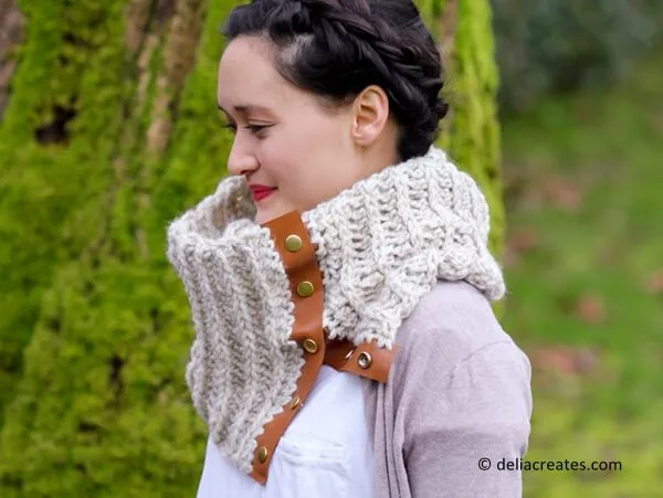 Leather Snap Scarf