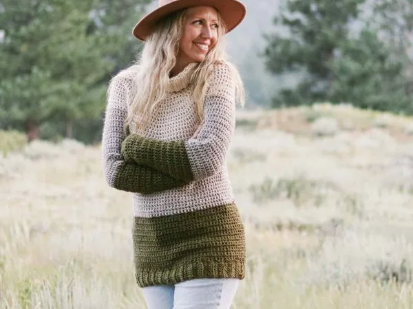 crochet Snowbound Pullover free pattern