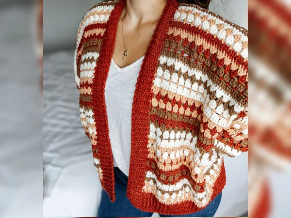 crochet Riverbed Cardigan free pattern