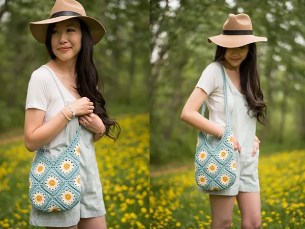 crochet Summer Days Daisy Bag free pattern