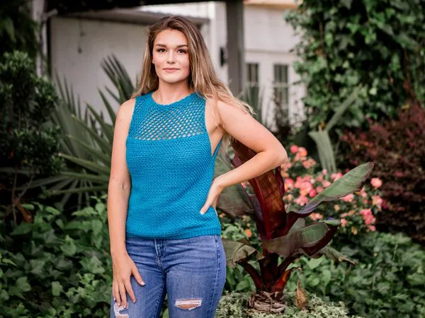 crochet SUMMER BEGINNER TANK TOP free pattern