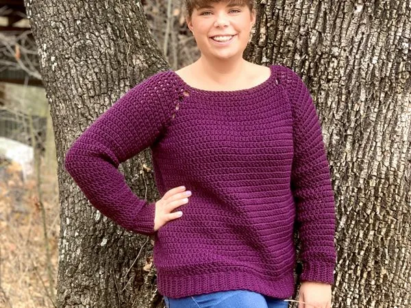 crochet Easy Peasy Raglan Sweater free pattern