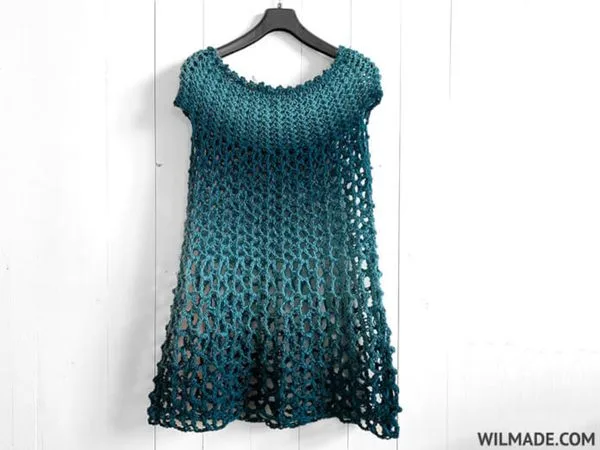 CROCHET PONCHO DRESS