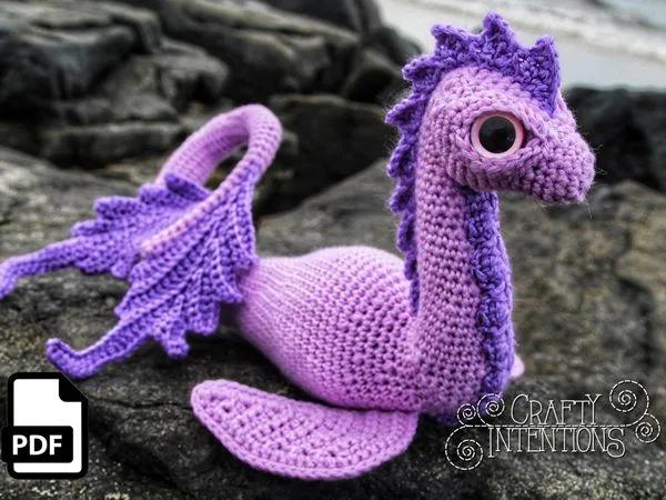 crochet Sea Dinosaur Amigurumi easy pattern
