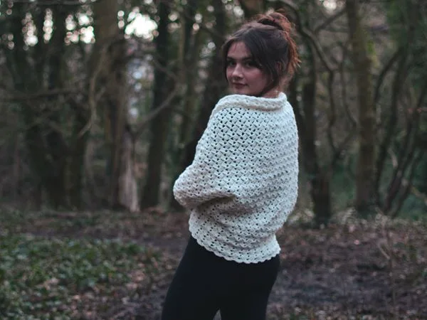 crochet Elegant Cocoon Cardigan free pattern