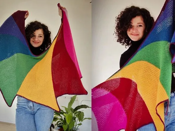Wrap Me In Rainbow Shawl