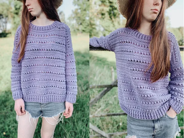crochet Samhradh Sweater free pattern
