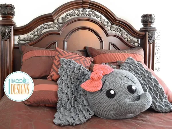 Josefina and Jeffery Elephant Pillow