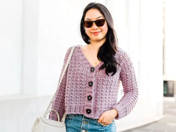 crochet Twilight Button Cardigan free pattern