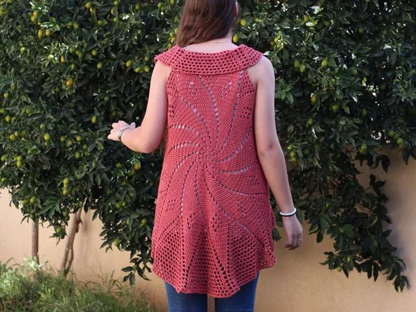 crochet Bohemian Waistcoat Vest free pattern
