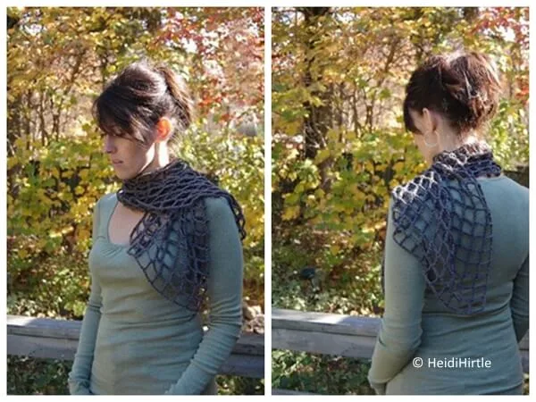 Crocheted Mesh Scarf