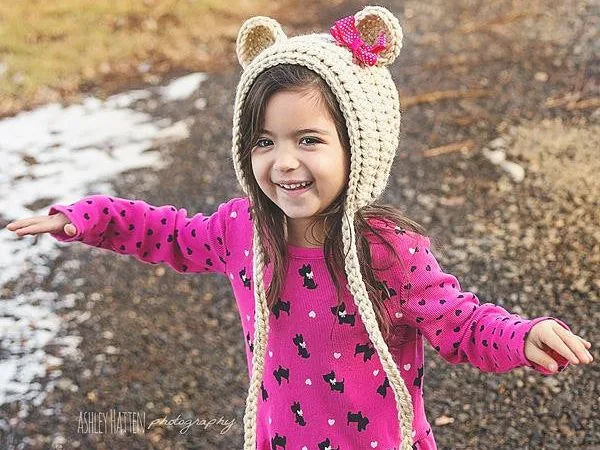 crochet Woodland Fox Bonnet Hat easy pattern
