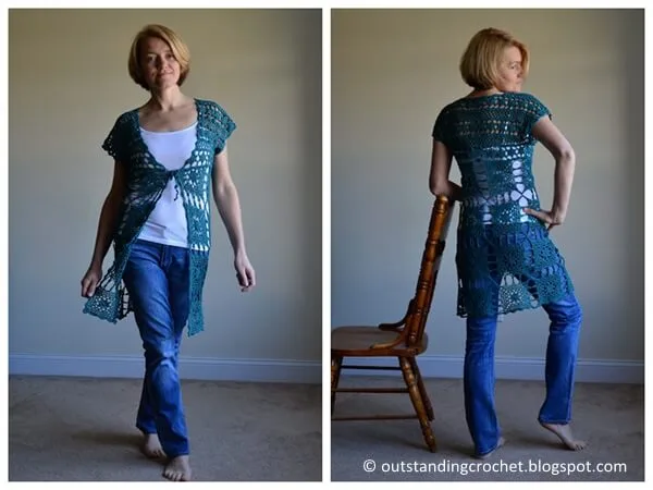 Crochet Long Vest