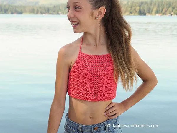 GIRLS’ BOHO HALTER TOP