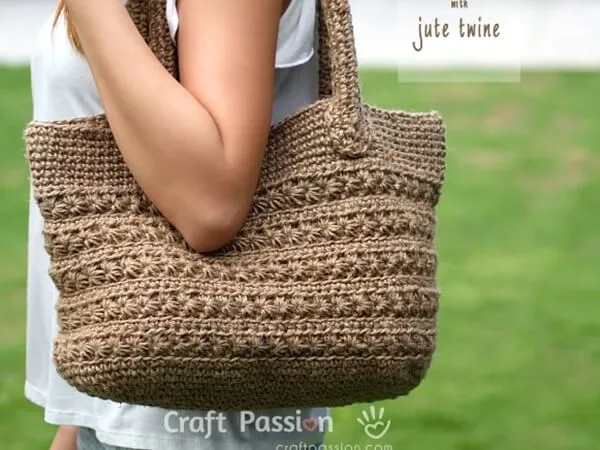 Crochet Star Stitch Tote