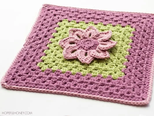 Water Lily Afghan Square