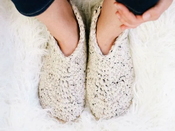 crochet Chukka Slippers on Flip Flop Soles free pattern