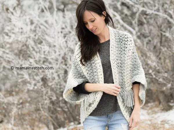 Light Snow Oversized Cardigan