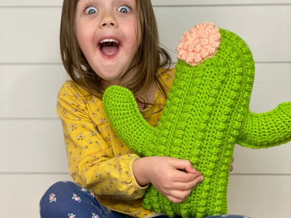Crochet Cactus Pillow easy pattern