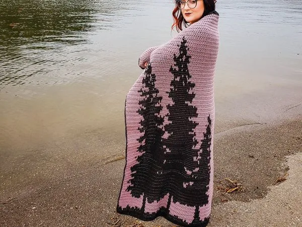crochet Smokies Throw Blanket easy pattern