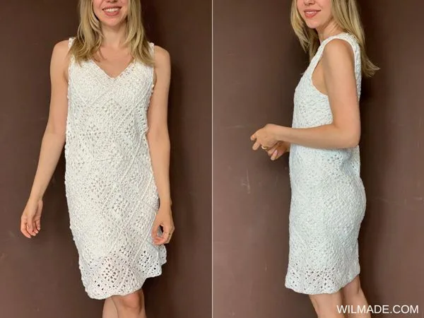 crochet TULIP SQUARE DRESS free pattern