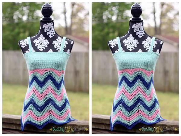 Women’s Crochet Chevron Tank Top