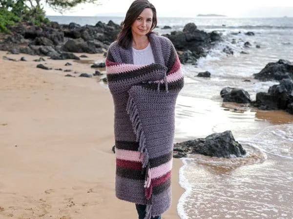 crochet Winter Swell Blanket free pattern