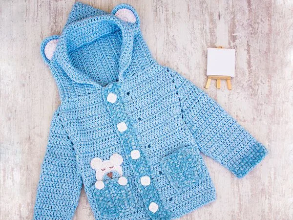 crochet Easy Boy Cardigan free pattern