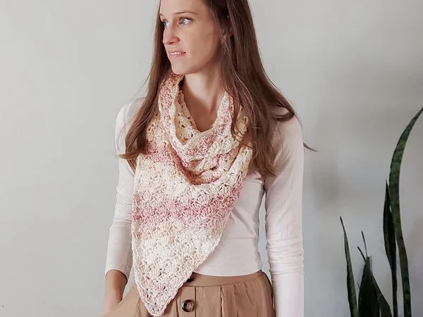 crochet Peachy Cowl free pattern