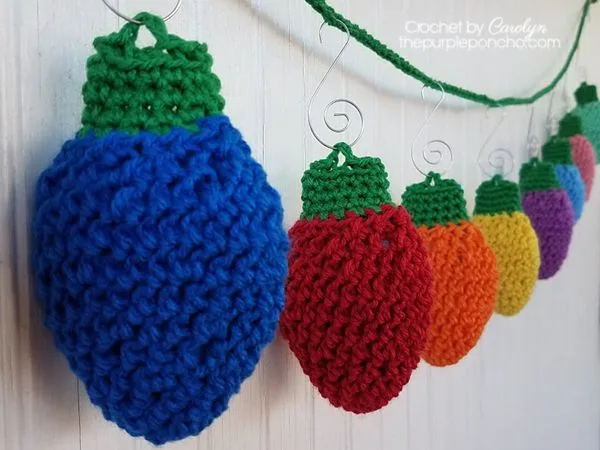 croceht Christmas Light Bulbs free pattern