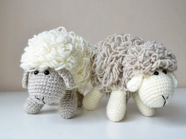 White and Gray Amigurumi Doll