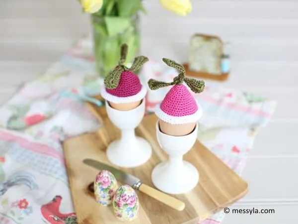 Crochet Radish Egg Cosies
