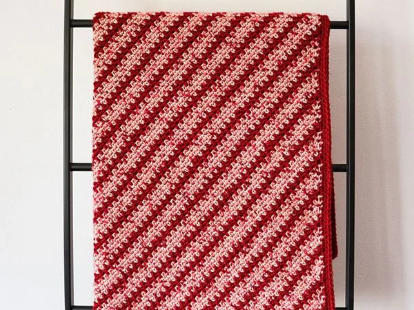 CANDY STRIPE CROCHET BLANKET