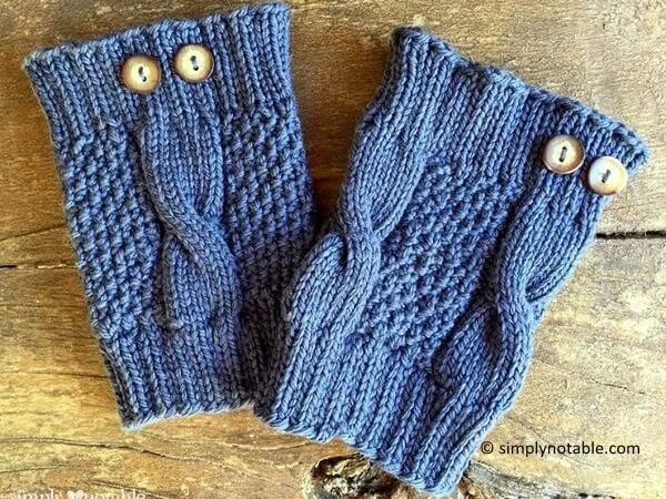 Simple Cable Knit Boot Cuffs